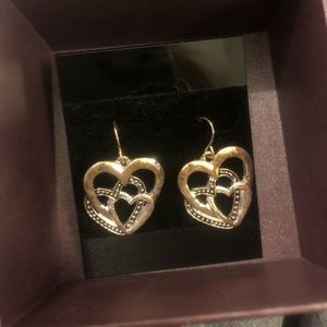 Brand New Grace & Heart Silver Heart Earrings!